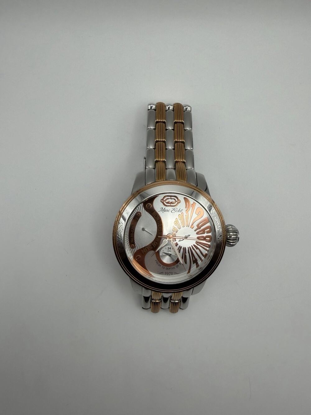 Marc Ecko Mens Watch Two-Tone Rose Gold Working
